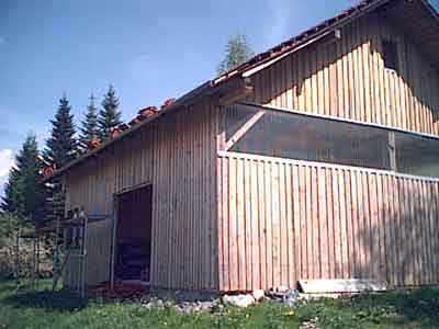 Bild vom Schuppenaufbau - Mai 2002